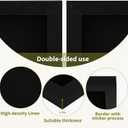 Double-Sided Black Cork Board with Linen, 24" x 18" Hanging Wood Framed Large Bulletin Board, Picture Display Vision Board Kit Corkboards for Wall Room School Office Decor, 20 Pushpins