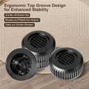 Round Bed Risers Furniture Risers Heavy Duty Anti-Slip Adjustable(1.3" - 3.7" Hgt) Bed Lifts Riser for Desk, Table, Couch, Sofa, Chair, Refrigerator & Washing Machine (3.7 Inch, Black, 4 Pack )