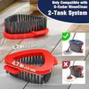 2 x 2 Pack Spin Mop Brush for O-Cedar RinseClean 2 Tank System, Mop Attachments Scrub Replacement Heads, Microfiber Triangle Hard Bristle Cleaning Brush Floor Scrubber for Bathroom Kitchen Wall