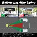 15" Rear View Mirror with Baby Mirror,Car Panoramic Rearview Mirrors Extender,Clip on Large Wide Angle Rear View Mirror for Truck Car and SUV (White)
