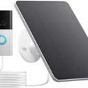 Solar Panel Charger Compatible with Ring Video Doorbell 1/New Generation(2020 Release-1080p), 10ft Waterproof Charging Cable, 360Adjustable Mount,5W 5V, 7.5 * 6.4"