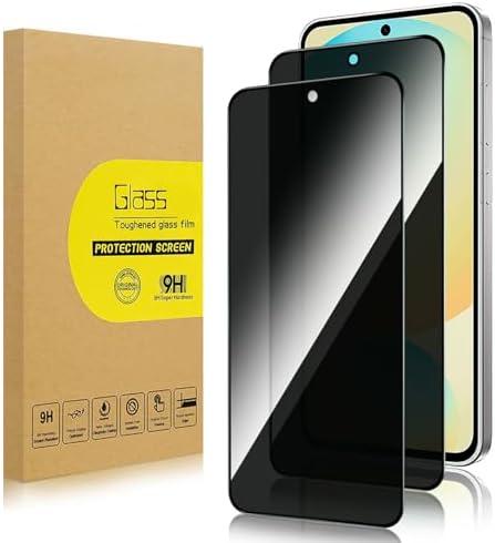Lokyoo 2 Pack Privacy Screen Protector for Samsung Galaxy S24 FE [Anti-Spy Tempered Glass], Ultra HD, Anti-Scratch, Bubble-Free, Easy Install 9H Protective Glass for Galaxy S24 FE