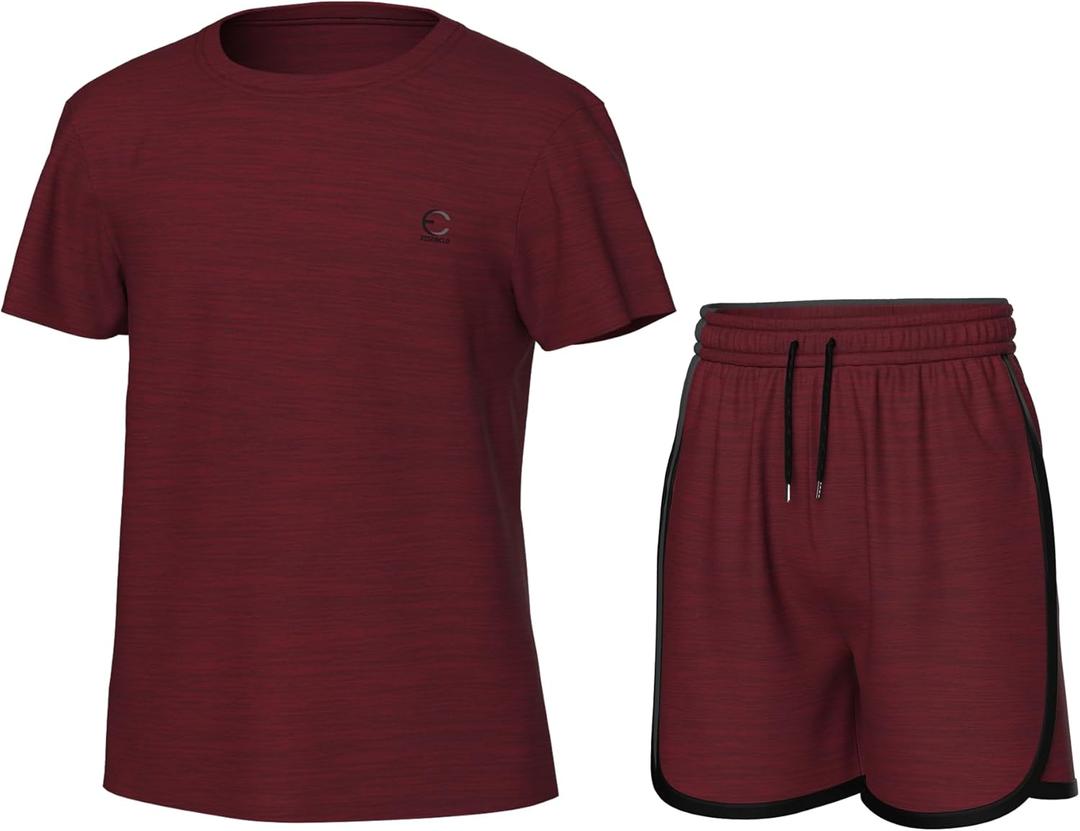 Girls' Clothing Sets, Athletic T-Shirt and Short Outfits Performance Activewear Cute Summer Girls Fashion Size 5-14 (7-8)