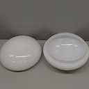 2 Pcs 6'' White Mushroom Ceil Lamp Shade Actual 5-1/2'' Fitter Mushroom Light Globes Light Fixture Cover Lampshade Replacement for Pendant Light Home Bedroom Living Room Decoration