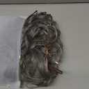 Old Lady Wig and Accessories for Granny Costume Wig Dark Grey Grandma Wig for Cosplay Halloween Party 5pcs set
