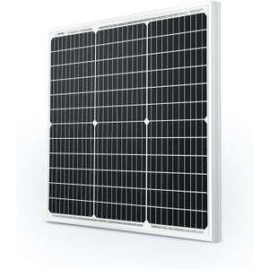 Renogy Solar Panel 50 Watt 12 Volt, High-Efficiency 50W Solar Panel Monocrystalline PV Module Power Charger for RV Marine Rooftop Farm Battery and Other Off-Grid Applications