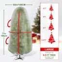 Upright Christmas Tree Bag for 6-6.5 Foot Tree, Heavy Duty Storage Bag for Artificial Xmas Tree, PE Material Waterproof Tear-Resistant Tree Cover with Reinforced Handles, Stand Up Storage Solution