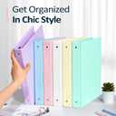 BinderX Extra Durable 1.5 Ring Binder, Round Ring 1.5 Inch Binders, Fits 325 Sheets of 8.5x11 Paper, Customizable View Cover with Inside Pockets, Cute 1.5" Binder, School Supplies for Girls, Green