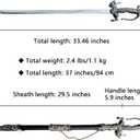 37" Dragon Sword, Ornate Scabbard, Display