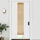 LazBlinds No Tools No Drill Bamboo Roller Shades, Cordless Bamboo Blinds, Light Filtering Roll Up Blinds for Windows, French Door, Porch or Patio, 12'' W x 70'' H, Squirrel