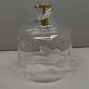 12" Farmhouse Pendant Light, Hand-Blown Clear Hammered Glass Hanging Light Fixture with Brass Gold Finish, Adjustable Chain Ceiling Light for Kitchen Island, Dining Room, Hallway, E26 Socket