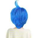 Women Wig Halloween Costume Wig Short Blue Costume Hair Wigs for Adults Halloween Cosplay Wig Emotion Anime Halloween Cosplay (Adults)
