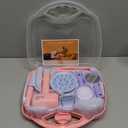 SMILESSKIDDO Hair Salon Toys for Girls - Pretend Play Hair Styling Toy Set with Realistic Blow Dryer, Hair Straightener, Kids Beauty Play Set Including Curling Iron, Brushes & Storage Case