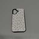 OOK for iPhone 16 Plus Case Wallet with Card Holder, Cute White Leopard Cheetah Pattern for Women Girls RFID Blocking 3 Card Slots Kickstand Flip Folio Leather Protective Shockproof Phone Case