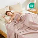 SOULFUL Muslin Throw Blanket with Tassels - Soft King Size Cotton Throw Blanket for Couch or Bed, Lightweight and Breathable Gauze for All Seasons, LightChampagne, 108" x 90"