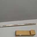 Ivilon Drapery Treatment Window Curtain Rod - Acrylic Ball 1 inch Pole. 28 to 48 Inch. Warm Gold