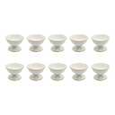 10Pcs White Golden Metal Candle Holders 3,7" Tall Stand Flowers Vase Candlestick Flower Arrangement Candelabra Candle Holder Stand Set for Wedding Party Event Restaurant Hotel Decoration