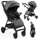 Firstness Lightweight Stroller for Toddlers Baby Foldable Stroller, Grey