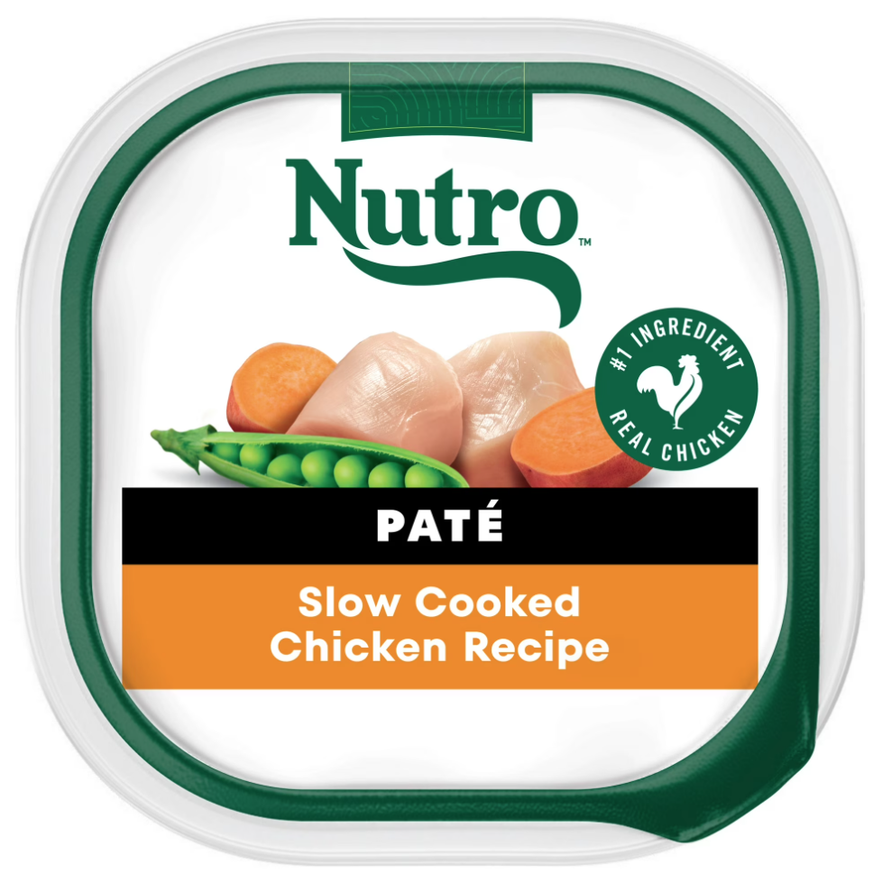 Nutro Natural Choice Pate Slow Cooked Chicken Recipe Wet Dog Food 3.5 oz Trays 24pack,  BB 10/18/26