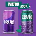 Zevia Zero Sugar Soda, Grape, 12 oz Cans (24-Pack)  Naturally Sweetened, Zero Calorie Sugar Free Soda - Non-GMO Project Verified, Gluten-Free, Vegan (EXP 03/29/27)