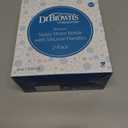 Dr. Brown's Milestones Narrow Sippy Straw Bottle, Spill-Proof with 100% Silicone Handles and Weighted Straw, 8 oz/250 mL, Blue/Gray, 6m+