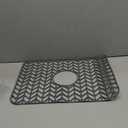 AWOKE Sink Protectors for Kitchen Sink | 18.2"x 12.5" Kitchen Sink Mats for Bottom of Kitchen Sink | Sink Inserts for Kitchen Sink of Stainless Steel Sink | Center Drain (Grey)