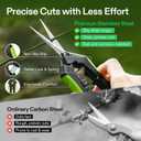 VIVOSUN Gardening Hand Pruner Pruning Shear with Straight Stailess Steel Blades (Black, Straight Blade, 3 Pack)