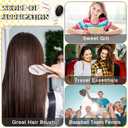 12 Pcs baseball Mini Detangler Brush, Mini Travel Hair Brush, Bristles Plastic Detangling Brush, No Tangle Soft Flexible Bristles for Straight, Curly, Thick Hair for baseballl Team Gift Sport Party