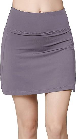 Women's Active Performance Skort Lightweight Skirt for Running Tennis Golf Workout Sports, Grey, XXL