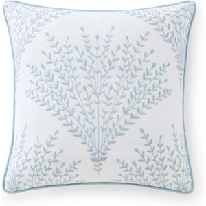 Martha Stewart - Cotton Decorative Throw Pillow for Bed or Couch, 18 x 18