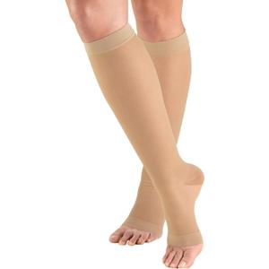 HBM Medical Compression Stockings for Women & Men , 15- 21 mmhg Support Thigh High Open Toe Compression Socks for Varicose Veins, Edema & Swelling (X-Large)