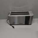 Mueller UltraToast Full Stainless Steel Toaster 4 Slice, Long Extra-Wide Slots for Bagels and Waffles, 6 Browning Levels, LED Display, Cancel/Defrost/Reheat Functions & Removable Tray, Kitchen Gadgets