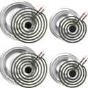 MP22YA Electric Range Burner Element,Replacement for Kenmore,Hardwick,Maytag,Norge Whirlpool Electric Range Stove,Includes 2 x MP15YA 6" & 2 x MP21YA 8" Surface Element Coil