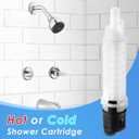 Dreyoo Hot or Cold Shower Cartridge Compatible with RP22018, Stem Replacement Compatible with Glacier Bay Tub & Shower Faucet, for 2 or 3 Handle Faucets (1 Pack)