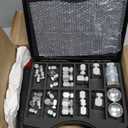 128 PC JIC and ORFS Master Industrial Hydraulic Cap and Plug Hose Tube and Pipe Fitting Kit Cap and Plug Kit Precision Threading in ORFS and JIC 37 Dash Sizes 4 6 8 10 12 16