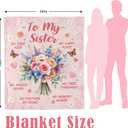 Sister Gifts, Sisters Birthday Gift from Sis, Best Sisters Ever Present for Women, Christmas Mothers Day Birthday Gift for Sister, Soft Throw Blanket 60"X50"