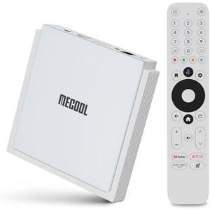 Android TV Box 11.0, MECOOL KM2 Plus Deluxe Smart TV Box 4GB 32GB Voice Assistant Dolby Atmos and Vision, Compatible with AV1 HDR 4K 2.4G 5.0G WiFi6 BT5.0 Amlogic S905X4