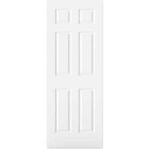 BARNSMITH 30x80 in Raised 6-Panel Textured White Primed Molded Door Slab, Classic Style Paintable Hollow Core Interior Door Panel, for Pocket, Swing, Sliding Door, Durable and Lightweight