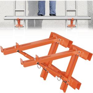 2 Pack Ladder Jacks for Scaffolding Platform Heavy Duty Steel Ladder Jacks Scaffold Bracket Extension Ladder Jack for Roofing Painting Jobsite 20 inch Platform