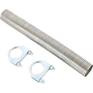 1.75" [1 3/4"] ID x 16.5" Length Universal stainless steel Exhaust Flex Pipe with 2x Metal Steel U Bolt Clamps