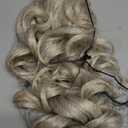 REECHO Ponytail Extension, 20” Claw Clip Ponytail Extension Curly Clip in Ponytail Long Pony Tails Hair Extensions for Women Fluffy Natural Looking Synthetic Hairpiece, Platinum Blonde