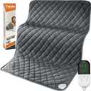 35"x20" King Size Heating Pad for Back Pain & Cramps Relief Electric Heating Pad for Body Moist&Dry Heat Pad for Neck Shoulder Heat Pad Auto Shut Off Temperature Settings Machine Washable Gray