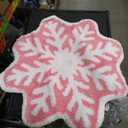 Bath Rugs,26" Absorbent Shaggy Non-Slip Thick Washable Extra Soft Snowflake Pattern Bath Mats,Plush Quick Dry Outdoor Rugs for Living Room Bedroom Kitchen Floor Bathroom Home