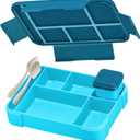 My Vesperbox  Lite - Bento Box Kinder - Lunchbox - extrem robust  Brotdose  Brotbox ideal fr Kindergarten und Schule (Blau) (Lite - Blue - 23x17,5x5cm)