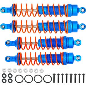 4PCS Full Aluminum Shocks for 1/10 Arrma Big Rock, Senton, Granite, Vorteks, Typhon 4X4 RC Truck
