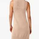 Chang Yun Women's Sleeveless Turtleneck Sweater Dresses 2025 Casual Knit Pullover Sweaters Dressy Bodycon Tank Mini Dress (Khaki)