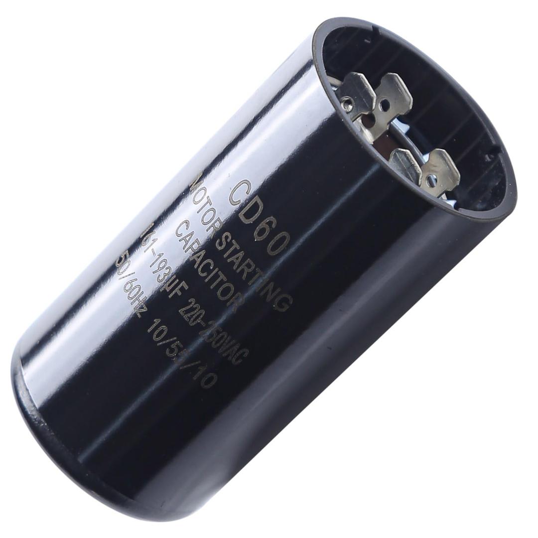 Seentech 161-193 uf/MFD 220-250 VAC 20% CD60 Round Motor Start Capacitor 50/60 Hz AC Electric Motor Universal Fit for AC Motor Run or Fan Start and Cool or Heat Pump Air Conditioner
