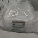 Citylife 3 PCS Plastic Storage Bins with Latching Lids Portable Project Case Clear File Box Stackable Storage Containers for Organizing A4 Paper, Photo, Document, Scrapbook (5QT)