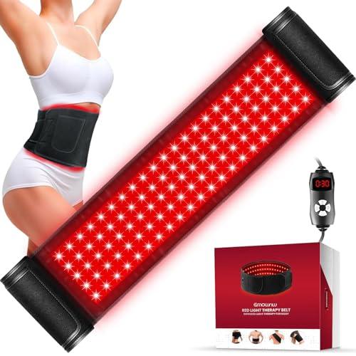 GMOWNW Red Light Therapy for Body, Infrared Light Therapy for Shoulder Waist Muscle Pain Relief, Upgraded 3 in 1 Led Beads, 660nm Red Light &850nm Near Infrared Light Therapy Belt Wrap Timer Remote Control GMOWNW Red Light Therapy for Body, Infrared Light Therapy for Shoulder Waist Muscle Pain Relief, Upgraded 3 in 1 Led Beads, 660nm Red Light &850nm Near Infrared Light Therapy Belt Wrap Timer Remote Control