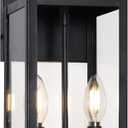 BesLowe 18" Outdoor Wall Light Fixture, 2-Light Large Exterior Lighting Fixture Wall Mount, Waterproof Porch Light Outdoor Wall Sconce Lantern, Outside Light for House Front Door Garage, Black